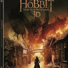 Hobbitul 3: Batalia celor cinci ostiri / The Hobbit: The Battle of the Five Armies Blu-Ray 3D Steelbook | Peter Jackson
