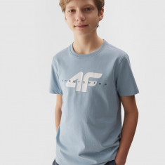 Tricou din bumbac organic cu imprimeu pentru băieți - albastru