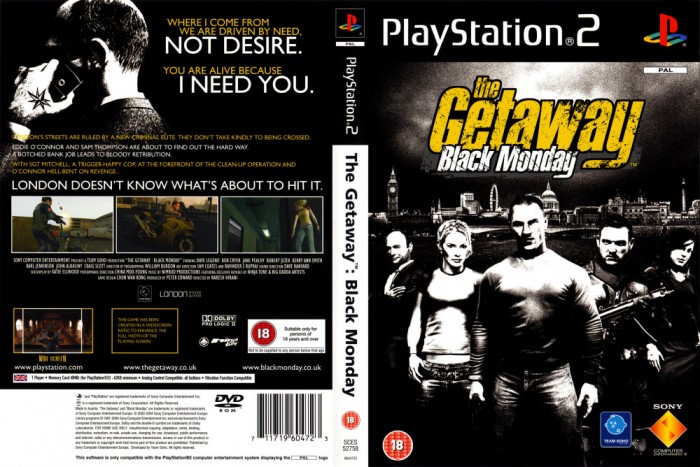 Joc PS2 The Getaway BLACK MONDAY Playstation 2 original