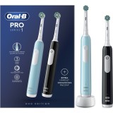 Set 2 periute electrice Oral-B Pro Series 1, Negru/Albastru