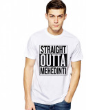 Cumpara ieftin Tricou alb barbati - Straight Outta Mehedinti - S, THEICONIC