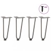 VidaXL Picioare tip agrafă pentru măsuță de cafea, 4 buc., oțel natural, 30 cm, oțel masiv 4012419
