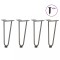 vidaXL Picioare tip agrafă pentru măsuță de cafea, 4 buc., oțel natural, 30 cm, oțel masiv 4012419