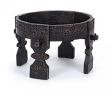 Cumpara ieftin Masuta de cafea din lemn negru patinat Yasir 55 cm x 55 cm x 55 h