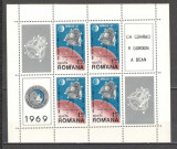 Romania.1969 Cosmonautica:Apollo 12-Bl. DR.222