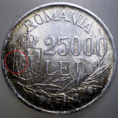 R.212 ROMANIA MIHAI I 25000 LEI 1946 XF EROARE RARA