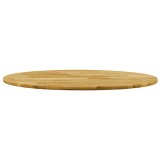 Blat de masa, lemn masiv de stejar, rotund, 23 mm, 700 mm