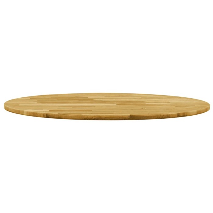 Blat de masa, lemn masiv de stejar, rotund, 23 mm, 700 mm