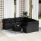 vidaXL Set de canapele pentru grădină 9 pcs Negru 55 x 55 x 37 cm 3355332