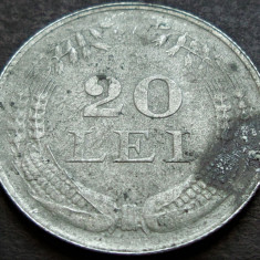 Moneda istorica 20 LEI - ROMANIA, anul 1942 *cod 682 = BOALA ZINCULUI