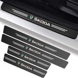 Set protectii prag autocolante Carbon - SKODA