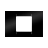 Rama decorativa dubla Gewiss Virna, pentru aparataj modular, IP20, neagra