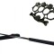 Set baston telescopic 66 cm si box-rozeta craniu negru