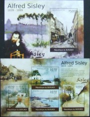 REP.BURUNDI - PICTURI ALFRED SISLEY-1 M/SH.+ 1 S/SH.-MNH** - RBU 23