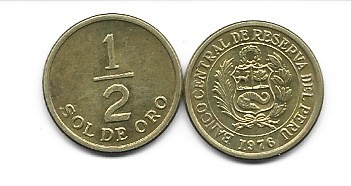Peru 1/2 sol de oro 1976