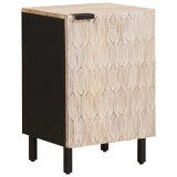 vidaXL Dulap de Baie cu raft Alb 38 x 33 x 58 cm Lemn de mango solid 4017885