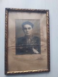 Fotografie veche MILITAR,Comandant baterie de foc ION MUSCALU,1938.CURTEA REAGAL