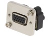 Conector Cuplor D-Sub 15pin HD CLIFF Argintiu, Montare pe Panou