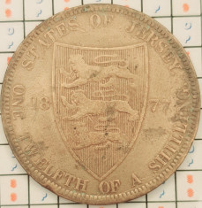 Jersey 1/12 shilling 1877 - km 8 - A009 foto