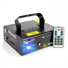 Beamz Anthe II, laser dublu de laser de 9 W RGB 12-Gobos 7 DMX Master / Slave foto