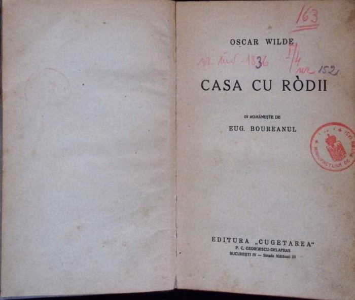 CASA CU RODII-OSCAR WILDE-268599