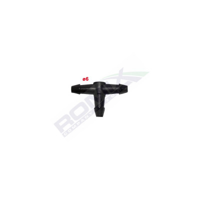 Conector Teu Furtun Conducte Universal 6Mm - Negru Set 5 Buc 135894 C70108-RMX foto