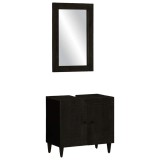 Set mobilier de baie, 2 piese, lemn masiv de mango