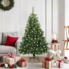 Brad de Crăciun artificial cu 150 LED Verde 120 cm PE și PVC