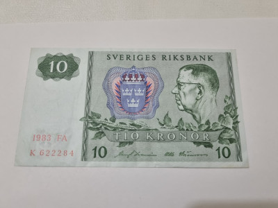 bancnota suedia 10 k 1983 foto