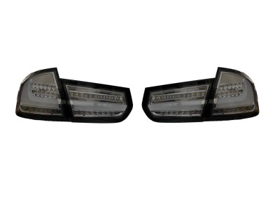Set stopuri, lampa spate BMW Seria 3 (F30), 01.2012-2015, partea stanga, dynamic indicator; LED; crom, fumuriu; TUNING, foto