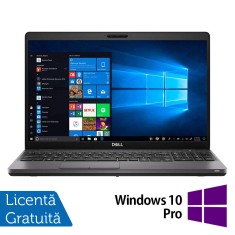 Laptop Refurbished Dell Latitude 5500, Intel Core i5-8365U 1.60-4.10GHz, 8GB DDR4, 256GB SSD M.2, 15.6 Inch, Webcam, Tastatura Numerica + Windows 10 P