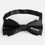 Papion Textil Negru Groom pentru Evenimente, CMCLASS