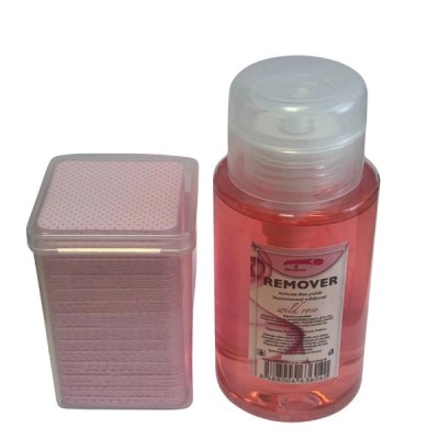 Dispozitiv pentru &amp;icirc;ndepărtarea ojei, 200ml + Tampoane perforate, 200buc foto