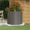 Jardinieră grădină gri 80x80x68 cm oțel vopsit electrostatic, vidaXL