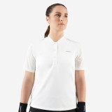 Tricou Polo Tenis Dry 500 Soft Alb Damă, Artengo