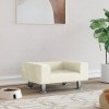Pătuc C&acirc;ini Catifea Crem 50x40x26.5cm - Culcuș Moale și Confortabil pentru Animale de Companie