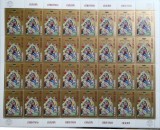 ROMANIA 2020 CRACIUN - Set 2 Coli mari cu 32 Timbre (neindoite) LP 2306 MNH**, Nestampilat