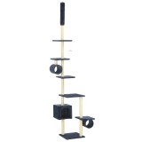 Cumpara ieftin Ansamblu pisici, stalpi funie sisal 260 cm, Bleumarin