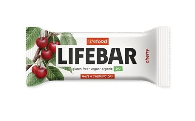 Lifebar baton cu cirese, raw, bio, 40g foto