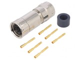 Conector M23 6 PIN Crimpat pe Cablu Drept IP67 28A