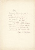 A3371N Călduroasă recomandare scrisă și semnată olograf de Victor Eftimiu pentru Octav Dessila