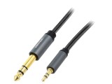 Cablu Audio Jack 3.5mm la 6.3mm 1m Aurit