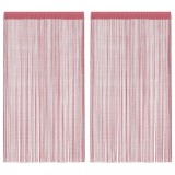 Cumpara ieftin Perdele sir 2 buc Roz 140x250 cm