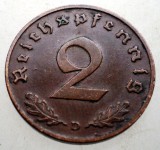 2.880 GERMANIA 2 REICHSPFENNIG 1938 D, Europa, Bronz