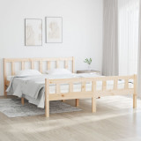Cadru de pat, 120x200 cm, lemn masiv, vidaXL
