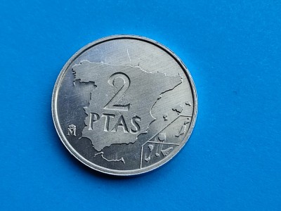 2 Pesetas 1982 Spania-UNC foto