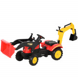 Buldozer de jucarie, plastic, 179x42x59 cm, negru HOMCOM | Aosom RO