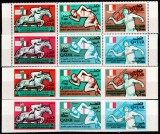 Qatar 1968, Mi #259-264 A+B, valori noi, sport Olimpiada Mexic, MNH, cota 75 &euro;!