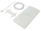 Antenă Albă SMA 50W 600-2700MHz 50&Omega; 3m 30dBi, QOLTEC