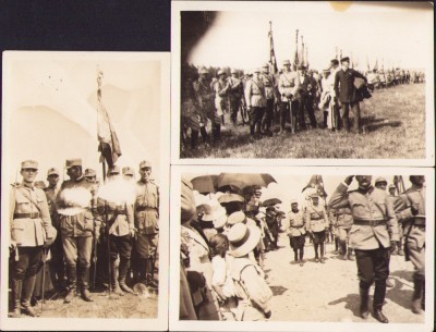HST P678 Lot 3 poze Regimentul 3 Obuziere la paradă anii 1920 foto